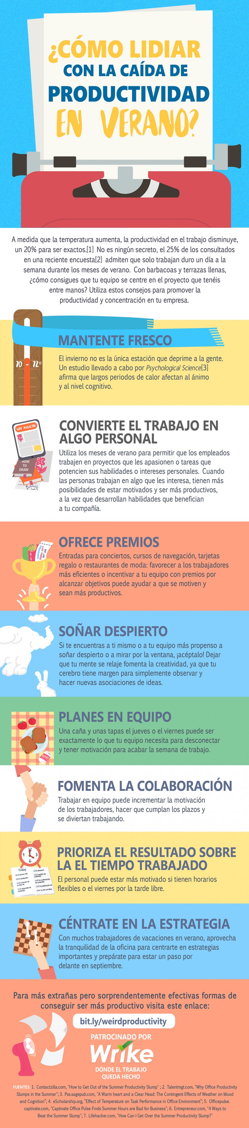 8 Trucos para Combatir la Caída de Productividad en Verano (Infografía)
