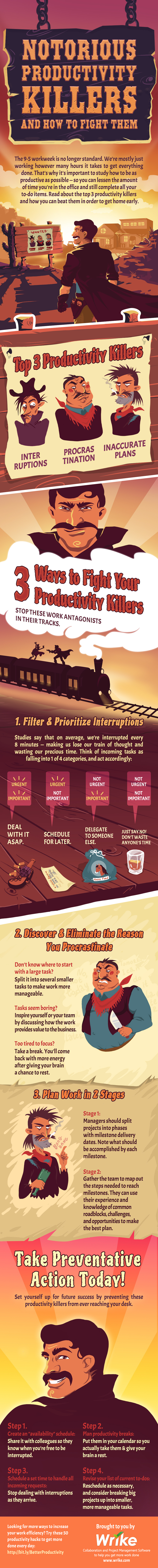 3 Notorious Productivity Killers and How to Fight Them (#Infographic)