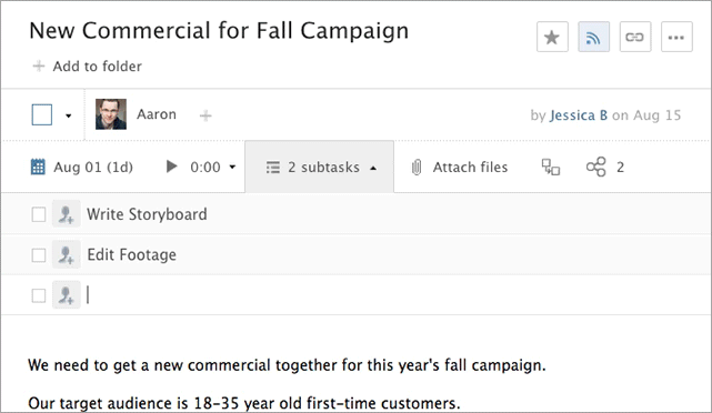 2. Subtasks