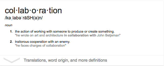 Définition de la collaboration google