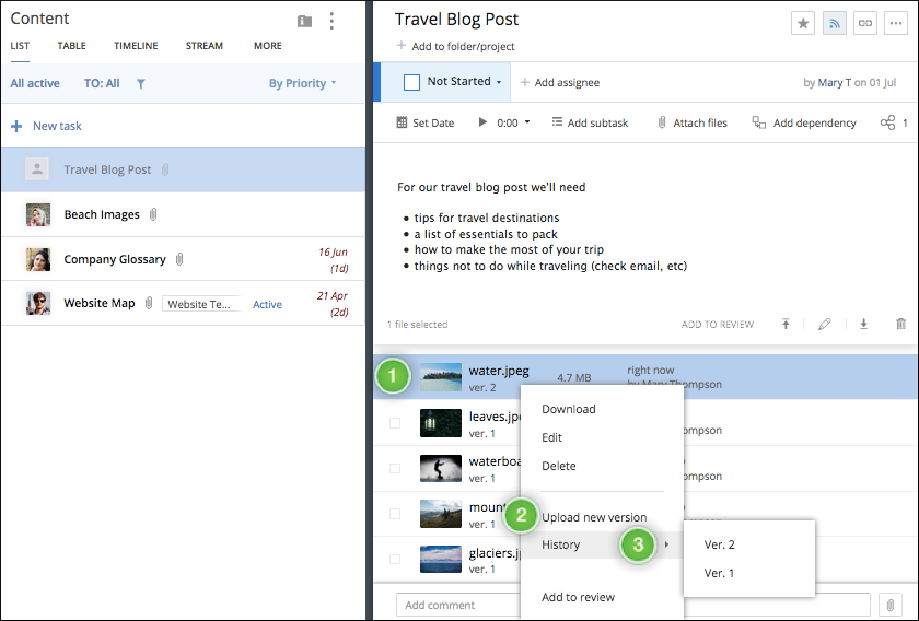 How to update a new version of an attachment: