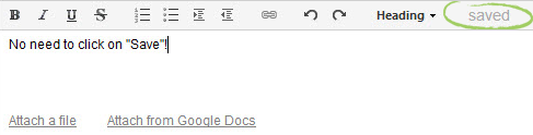Wrike Live Editor - autosave